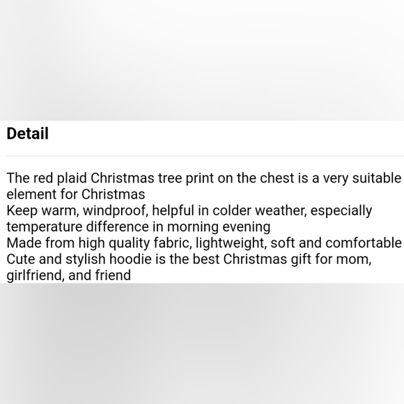 ❤️New Christmas plaid asymmetrical hoodie - Picture 12 of 15